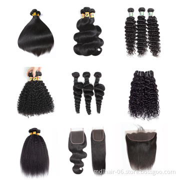10A Grade Brazilian Human Hair Bundles 100% Mink Brazilian Virgin Human Hair Bundles Raw Virgin Hair Wig Closure